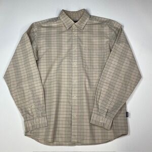 Patagonia Organic Cotton Plaid Button Down Long‎ Sleeve Shirt Mens Medium